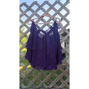 NWT Parker Cold Shoulder Ruffle Sleeve Blouse
